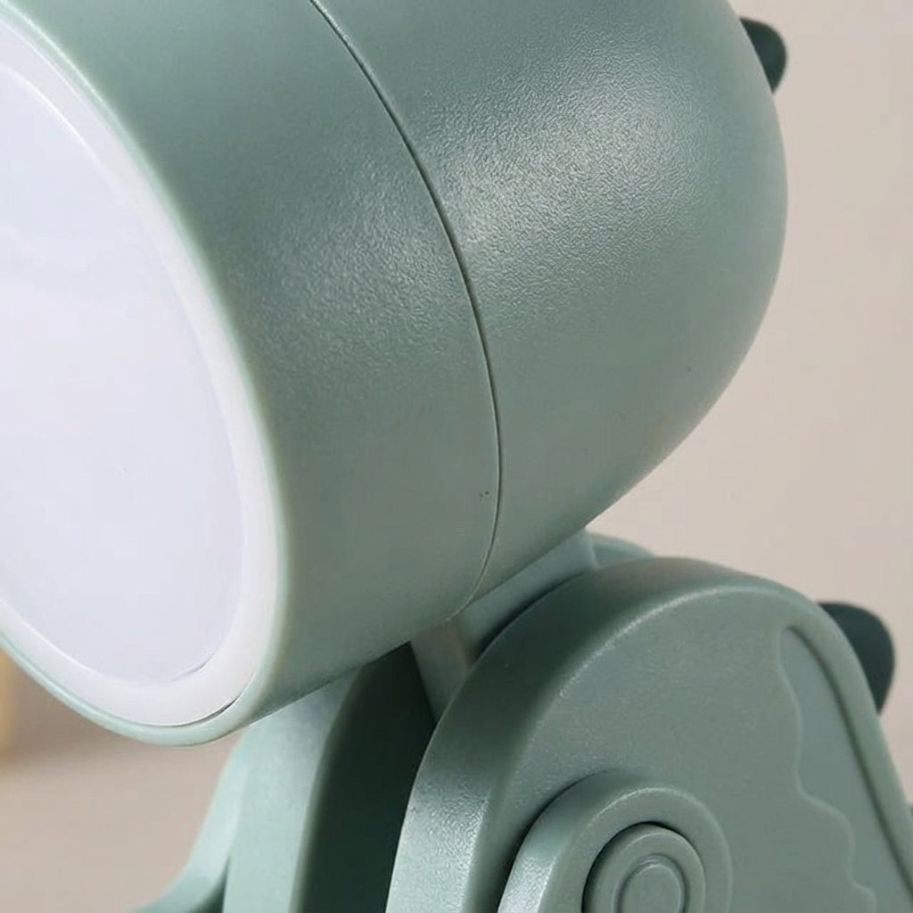Bureaulamp Dinosaurus Opvouwbaar LED Warm Licht Draagbaar Clip Groen Blauw Roze Geel Speels Kinderkamer Kantoor Compact Reislamp USB