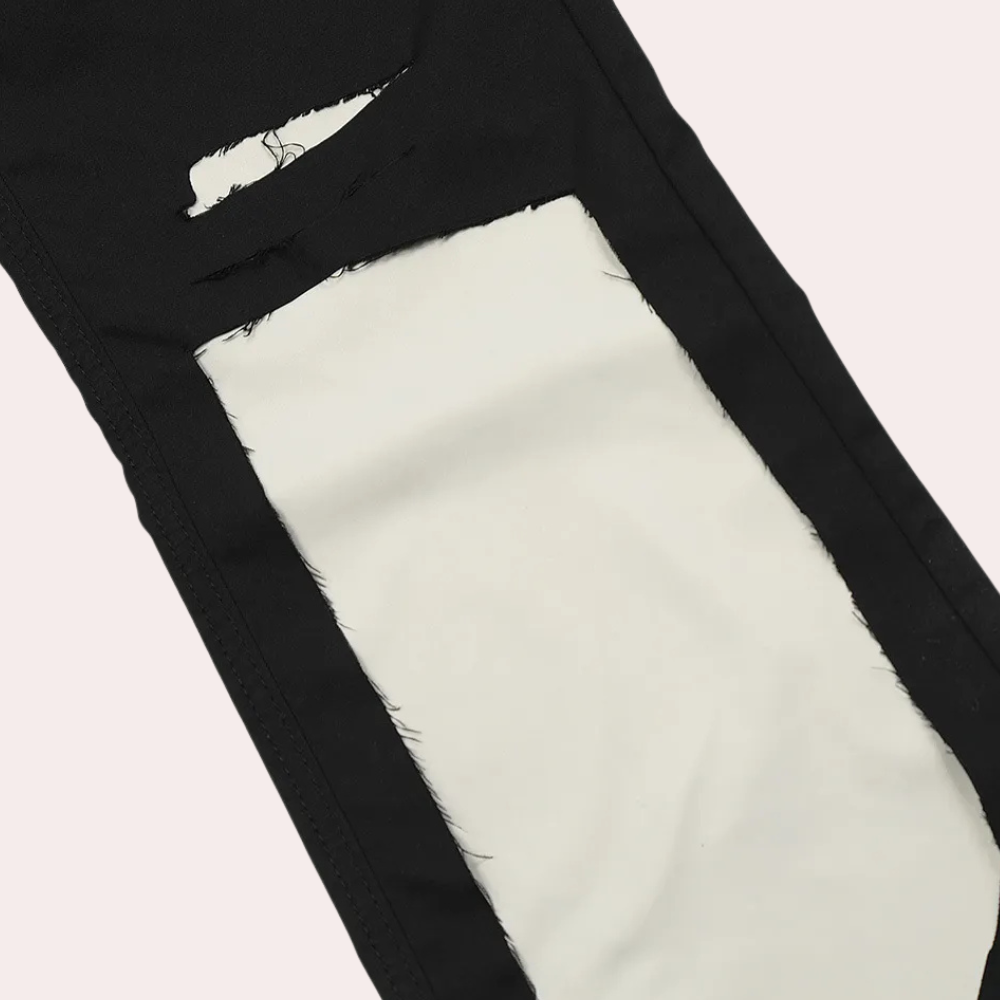 Heren Ripped Jeans Elastisch Met Contrasterende Strepen