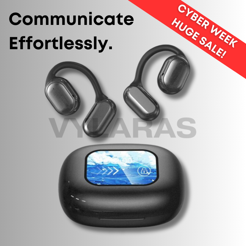 Draadloze Vertaaloortjes met AI Real-Time Vertaling – 40+ Talen, Noise Cancellation, Touch Bediening, 20 Uur Batterij