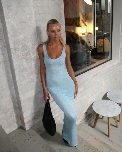 Maxi Jurk Glitter Glanzend Stretch Elegant - StudioMarella