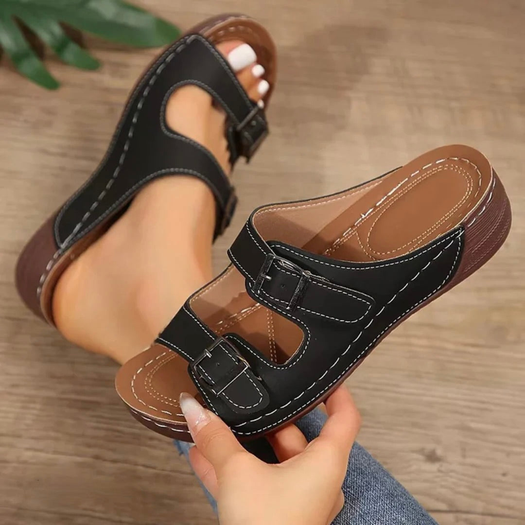 Dames Gespsandalen Comfortabele Pasvorm