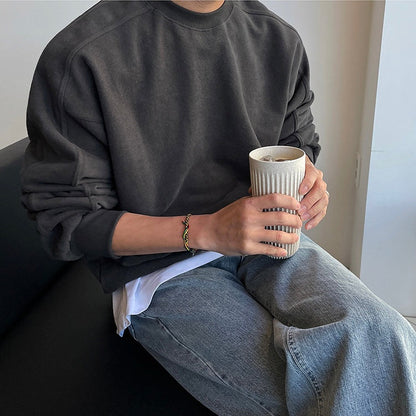 Heren Sweater Comfortabel Minimalistisch Casual Look