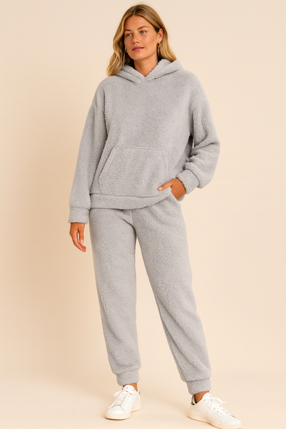 Dames Lounge Set Zacht met Kap en Joggingbroek