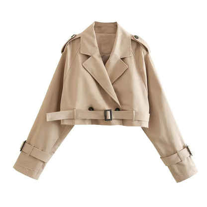 Dames Jasje Casual Met Knopen en Zijzakken