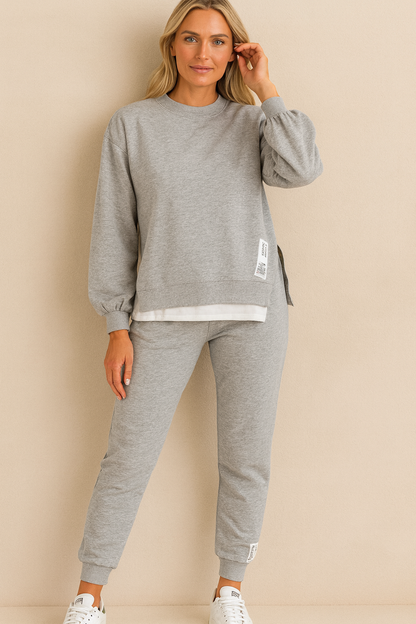 Dames Pak Tweedelig Casual Met Split Detail Modieus