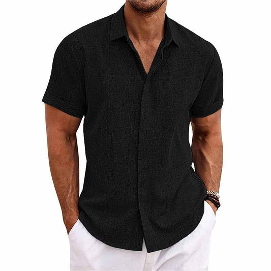 Retro Heren Overhemd Linnen Casual Vintage Stijl - StudioMarella
