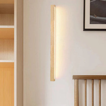 LED Wandlamp Hout Lineair Warm Wit Badkamer Slaapkamer Wandverlichting Modern Minimalistisch Lichtbalk