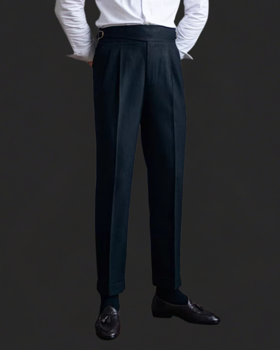 Heren Broek Plooi Model Vintage Look