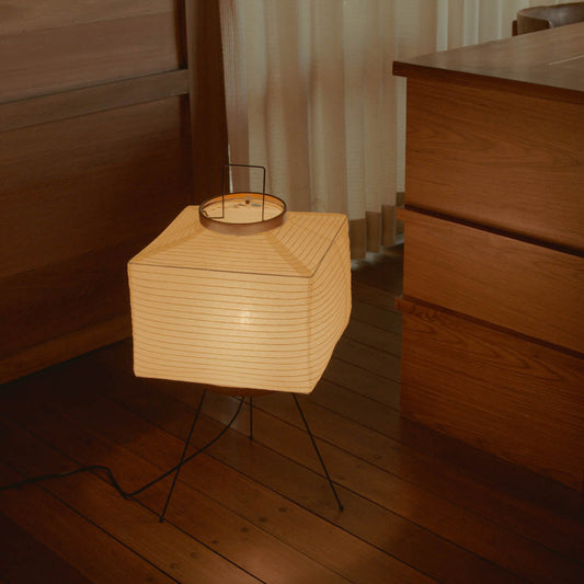 Vloerlamp Rijstpapier Japans Geometrisch 42x60cm Akari Modern Sfeerverlichting Wit