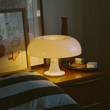 Tafellamp Acryl Paddenstoel Design Wit 32cm Nachtkastlamp Slaapkamer Sfeerverlichting