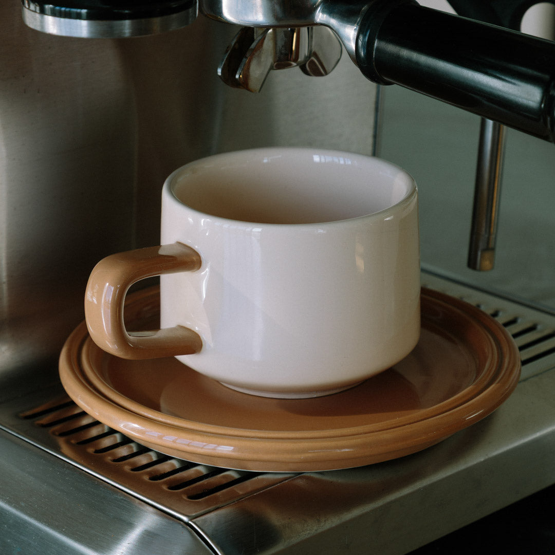 Theekop met Schotel Keramiek Set Kleurrijk Vintage Stijlvol Koffiekop Cadeau
