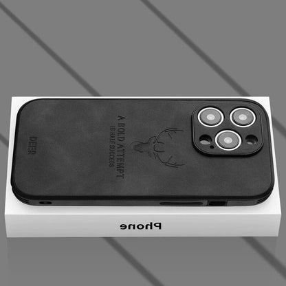 Smartphone Hoesje in Leerlook — Slank Design met Valbescheming & MagSafe-Compatibiliteit voor iPhone 16/15/14/13/12