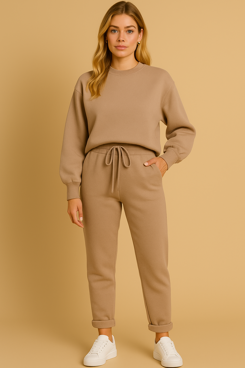 Dames Lounge Set Zacht Trui en Joggingbroek Comfortabele Kleding