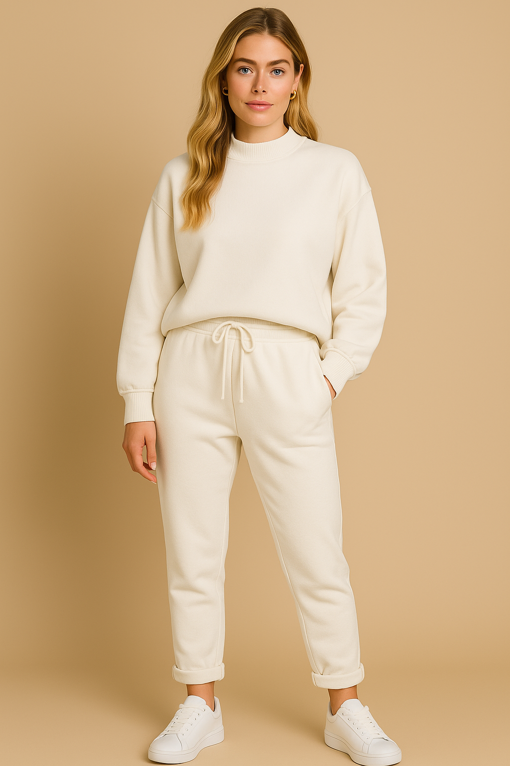 Dames Lounge Set Zacht Trui en Joggingbroek Comfortabele Kleding