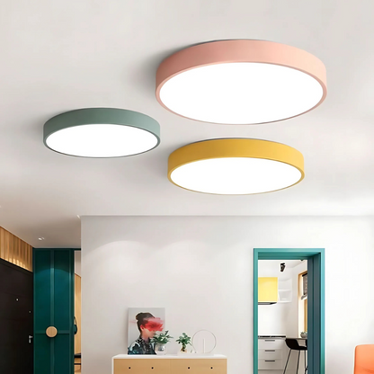 Plafondlamp Rond Hout Scandinavisch LED Warm Licht Acryl Natuurlijk Design