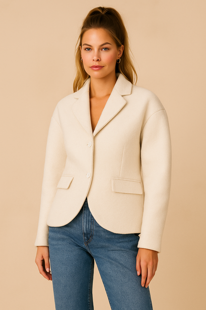 Dames Wollen Jas Warm en Stijlvol Luxe Model - StudioMarella