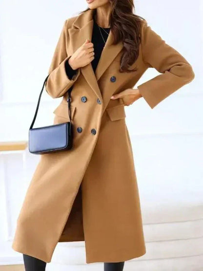 Dames Winterjas Lang Warm Getailleerd Elegant Model