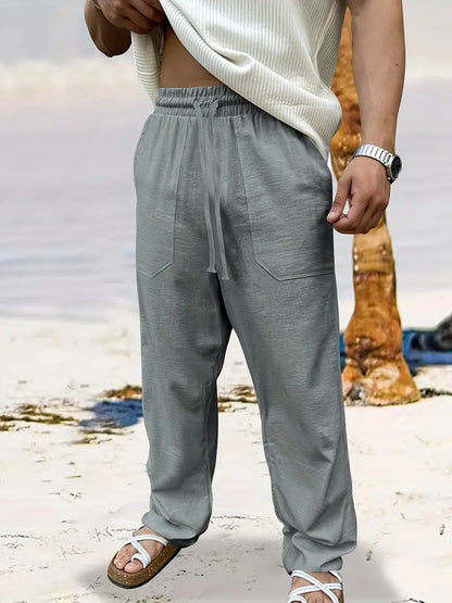 Lichte Zomerbroek Heren Linnen Casual Maes