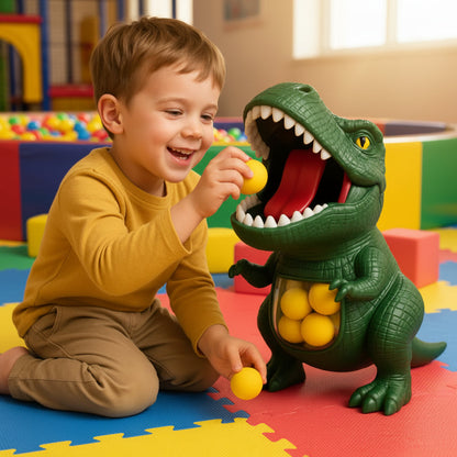 Dinosaurus Schietspel voor Kinderen met Zachte Schuimballen en Doelbord | Actief Binnen- en Buitenspeelgoed voor Hand-Oog Coördinatie