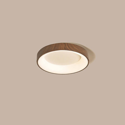 LED Plafondlamp Houtlook IJzer Acryl Rond Woonkamer Slaapkamer Hal Moderne Plafondlamp Scandinavisch Design Warm Licht