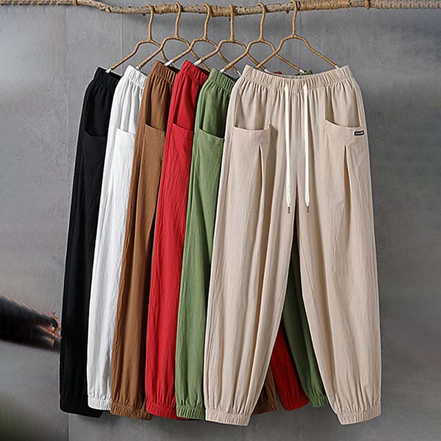 Vrouwelijke Joggingbroek Effen Kleur Comfortabel