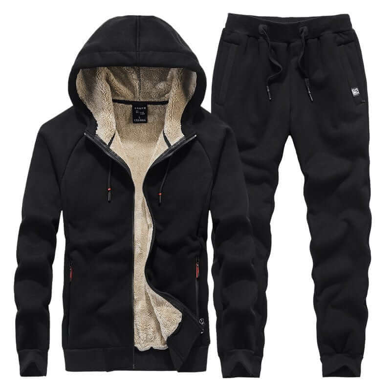 Heren Fleece Trainingspak Warme Joggingset Comfortabel