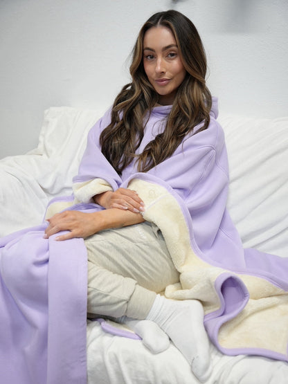 Fleece Poncho Warm en Zacht met Capuchon Luxe Kwaliteit