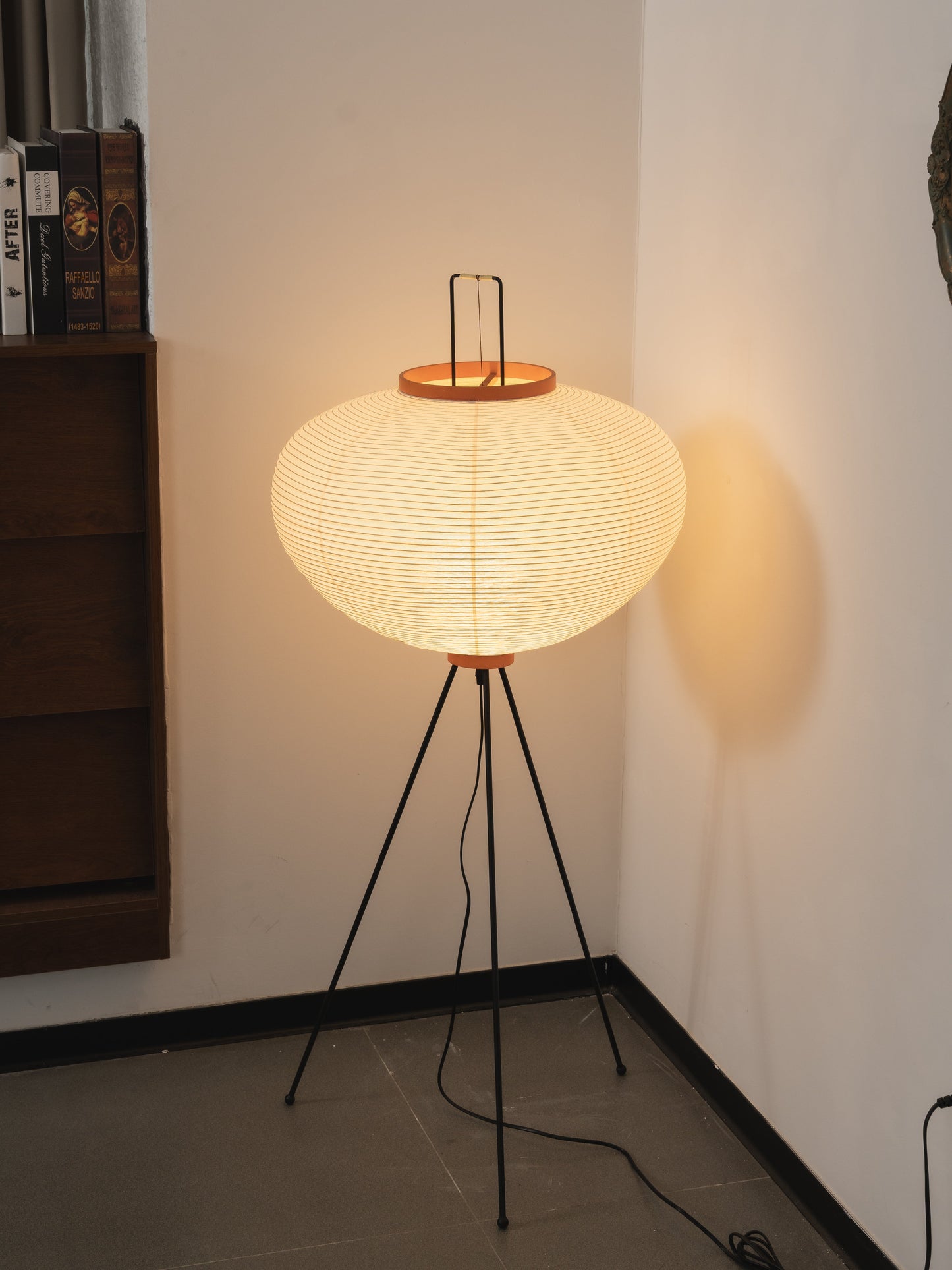 Akari Vloerlamp Mulberypapier Metaal Japanse Stijl Woonkamer