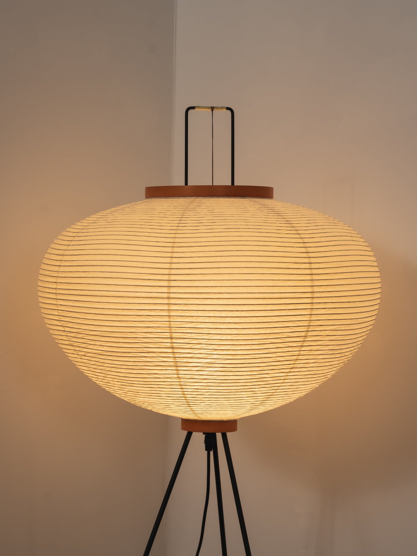 Akari Vloerlamp Mulberypapier Metaal Japanse Stijl Woonkamer