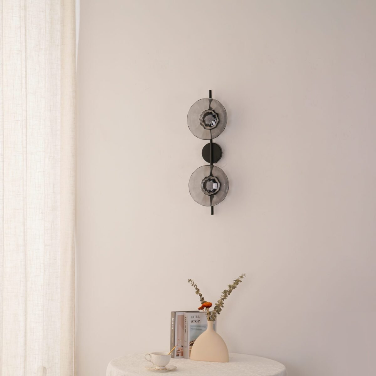 Wandlamp Glas Rond Scandinavisch LED 5W Zwart Goud 20cm Design