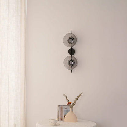 Wandlamp Glas Rond Scandinavisch LED 5W Zwart Goud 20cm Design