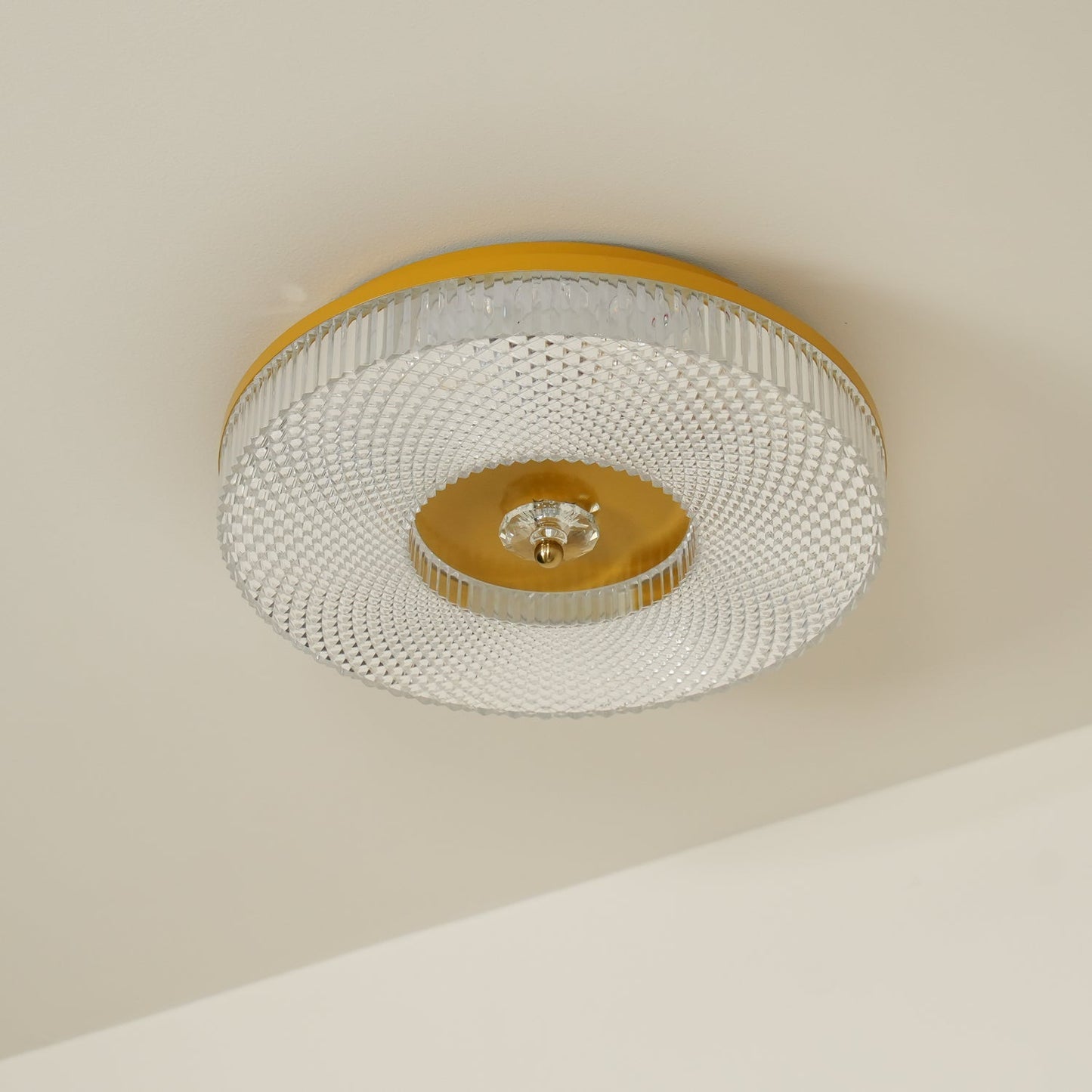 LED Plafondlamp Rond IJzer Acryl Dimbaar 3000K 4000K 6000K Zwart Wit Goud