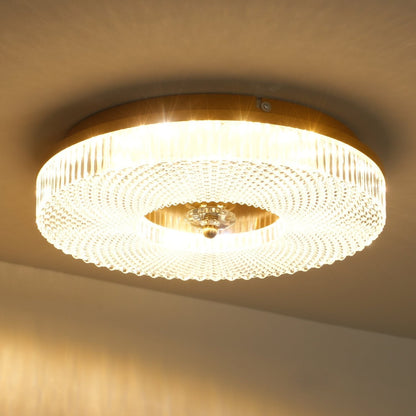 LED Plafondlamp Rond IJzer Acryl Dimbaar 3000K 4000K 6000K Zwart Wit Goud
