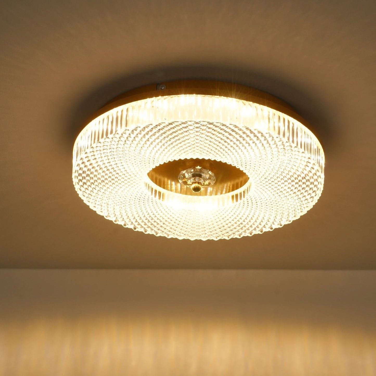 LED Plafondlamp Rond IJzer Acryl Dimbaar 3000K 4000K 6000K Zwart Wit Goud