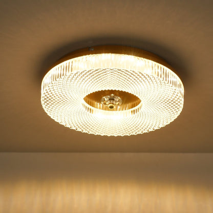 LED Plafondlamp Rond IJzer Acryl Dimbaar 3000K 4000K 6000K Zwart Wit Goud