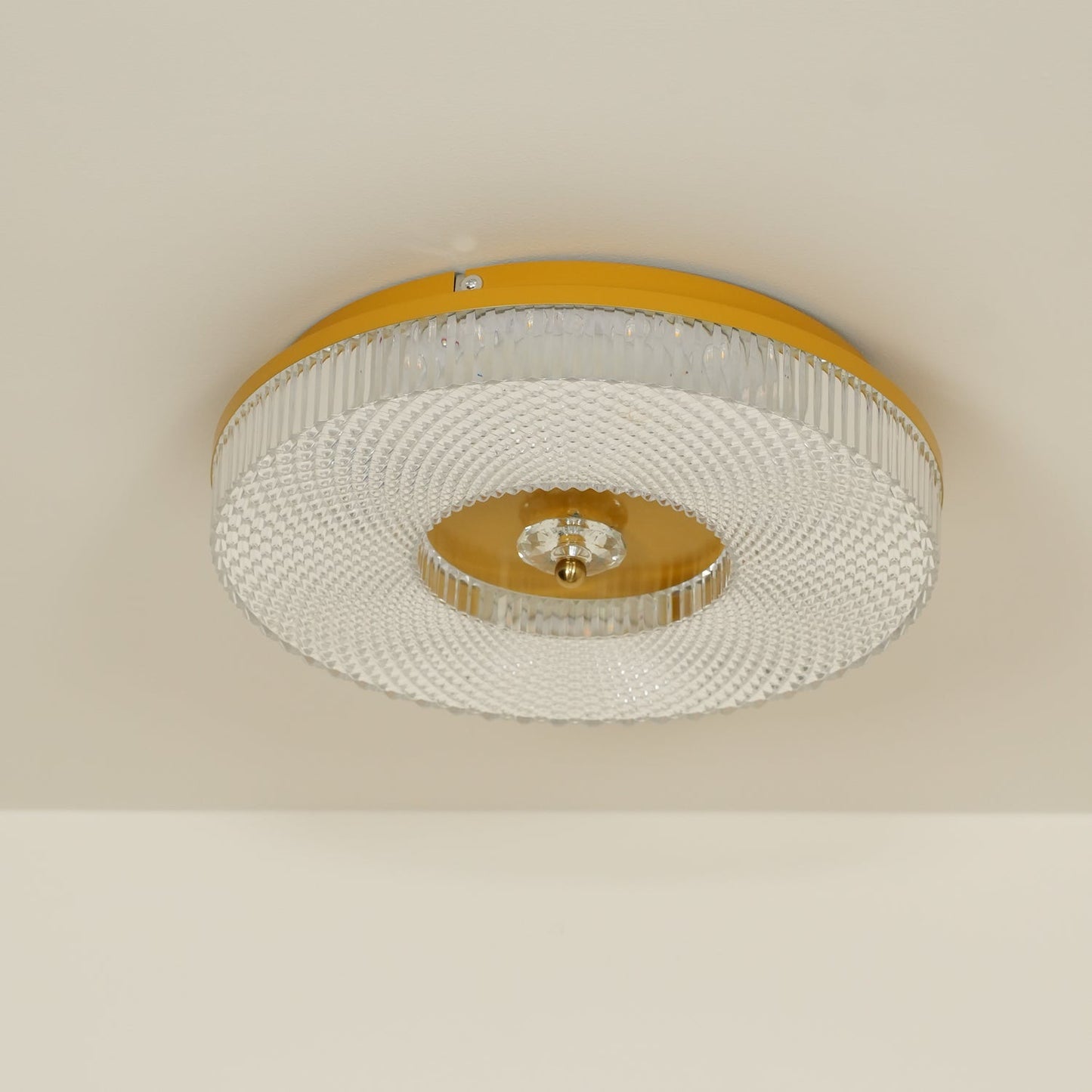 LED Plafondlamp Rond IJzer Acryl Dimbaar 3000K 4000K 6000K Zwart Wit Goud