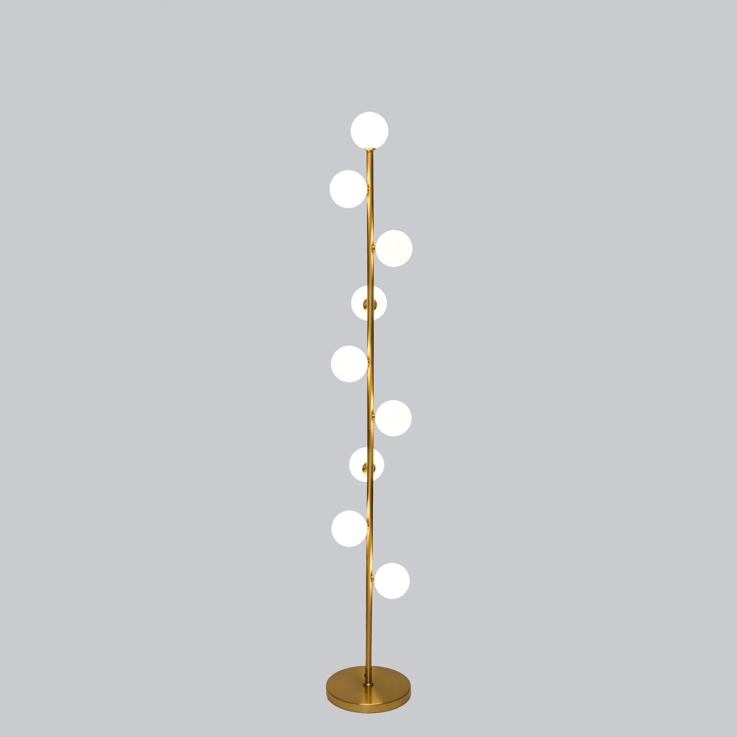 Scandinavische Minimalistische Staande Lamp Met Glazen Bollen En Warm Licht