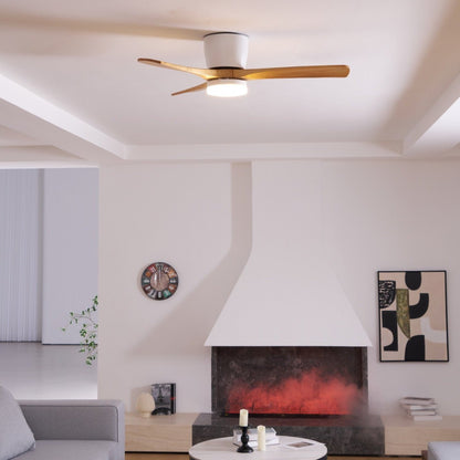 Plafondventilator met led verlichting en houten bladen – Scandinavisch design