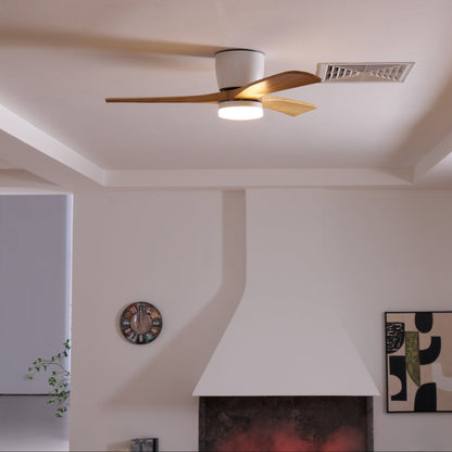 Plafondventilator met led verlichting en houten bladen – Scandinavisch design