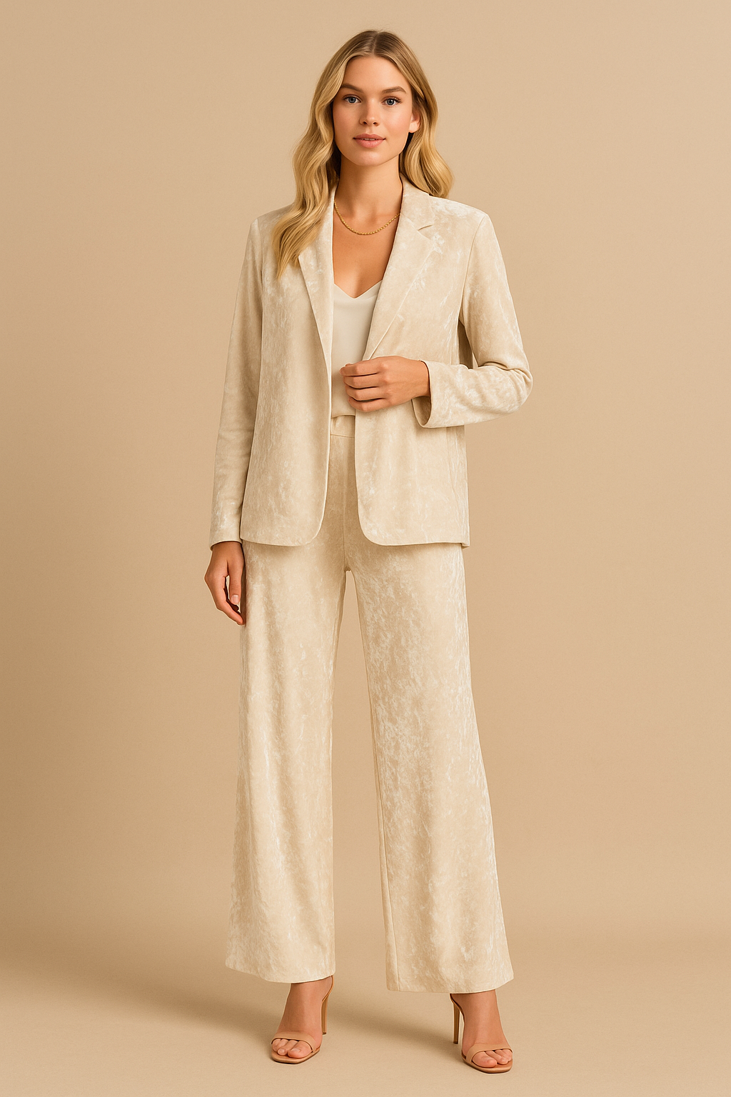 Dames Velvet Broekpak Lange Mouwen Shirt Set Comfortabele Stof