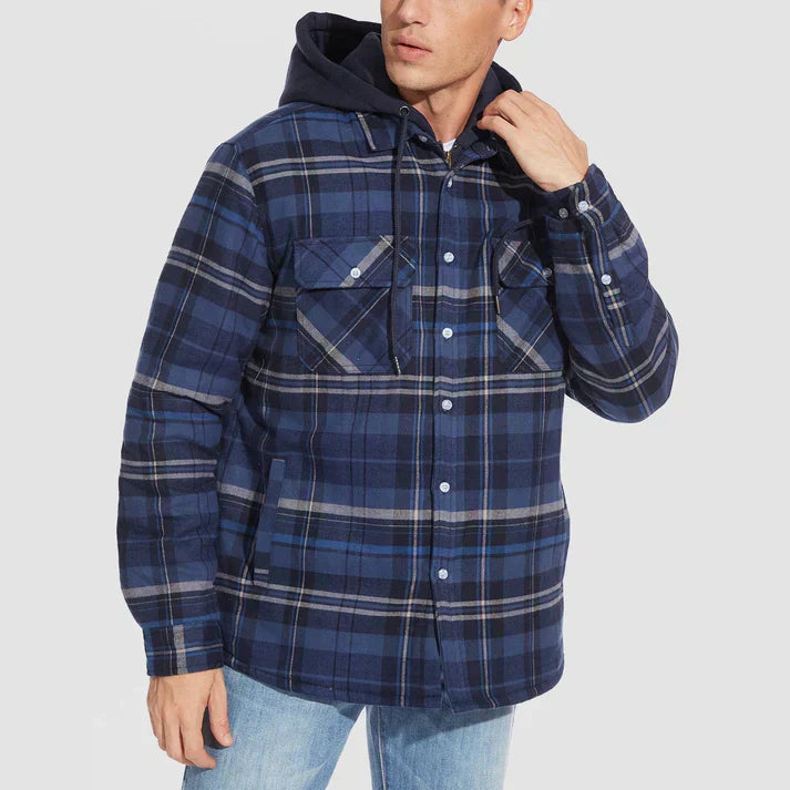 Heren Overhemdjas Geruit Casual Stijl