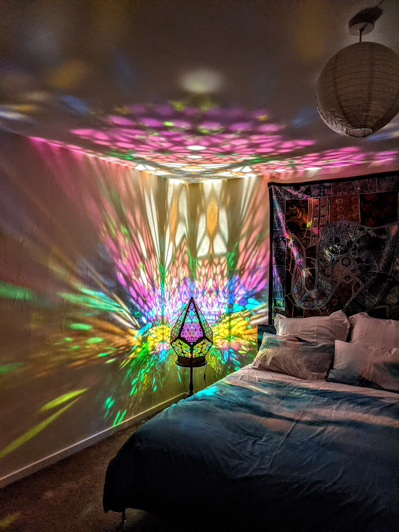 Boheemse Diamant Tafellamp met USB LED – Handgemaakte Nachtlamp voor Slaapkamer en Woonkamer