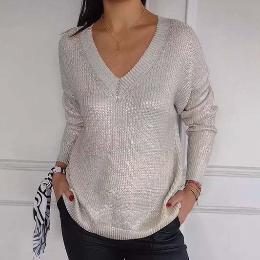 Metallic Trui Trendy Glitter Sweater - StudioMarella