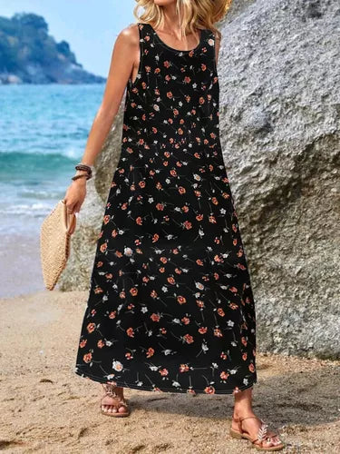 Mouwloze Zomerjurk voor Vrouwen Boheemse Print Jurk