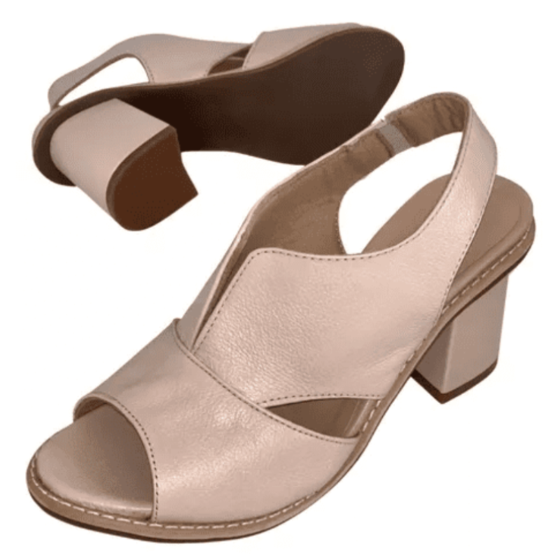 Dames Sandalen met Blokhak Open Teen Elegant Comfortabel Leer Bordeauxrood Zomerschoenen