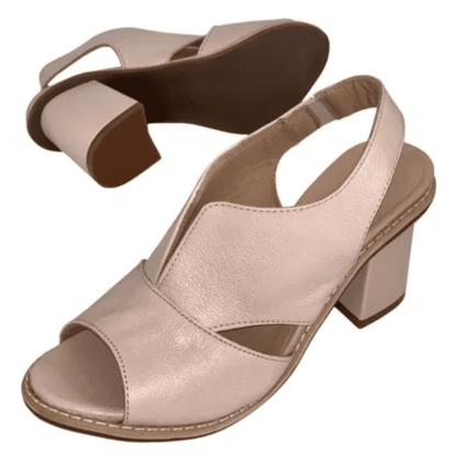 Dames Sandalen met Blokhak Open Teen Elegant Comfortabel Leer Bordeauxrood Zomerschoenen
