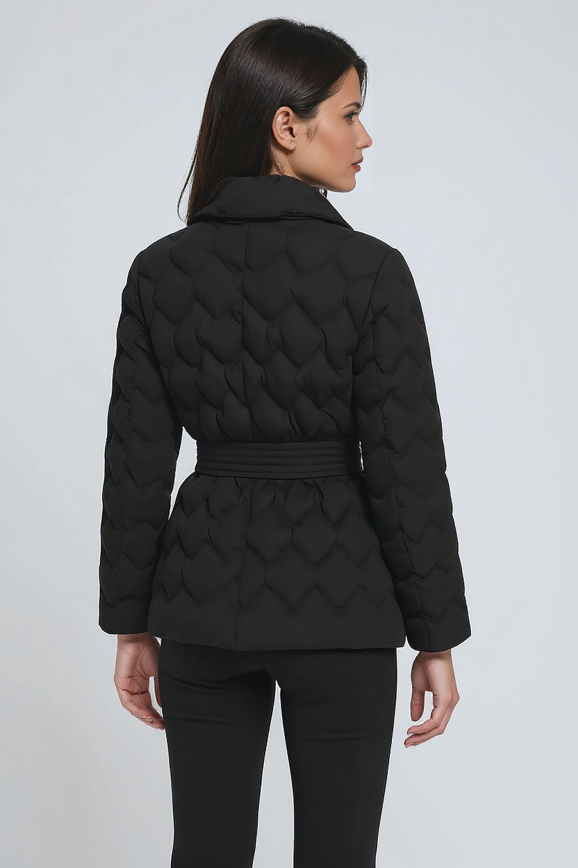 Daisy Dames Winterjas | Gewatteerd Met Ceintuur, Lange Pasvorm 3