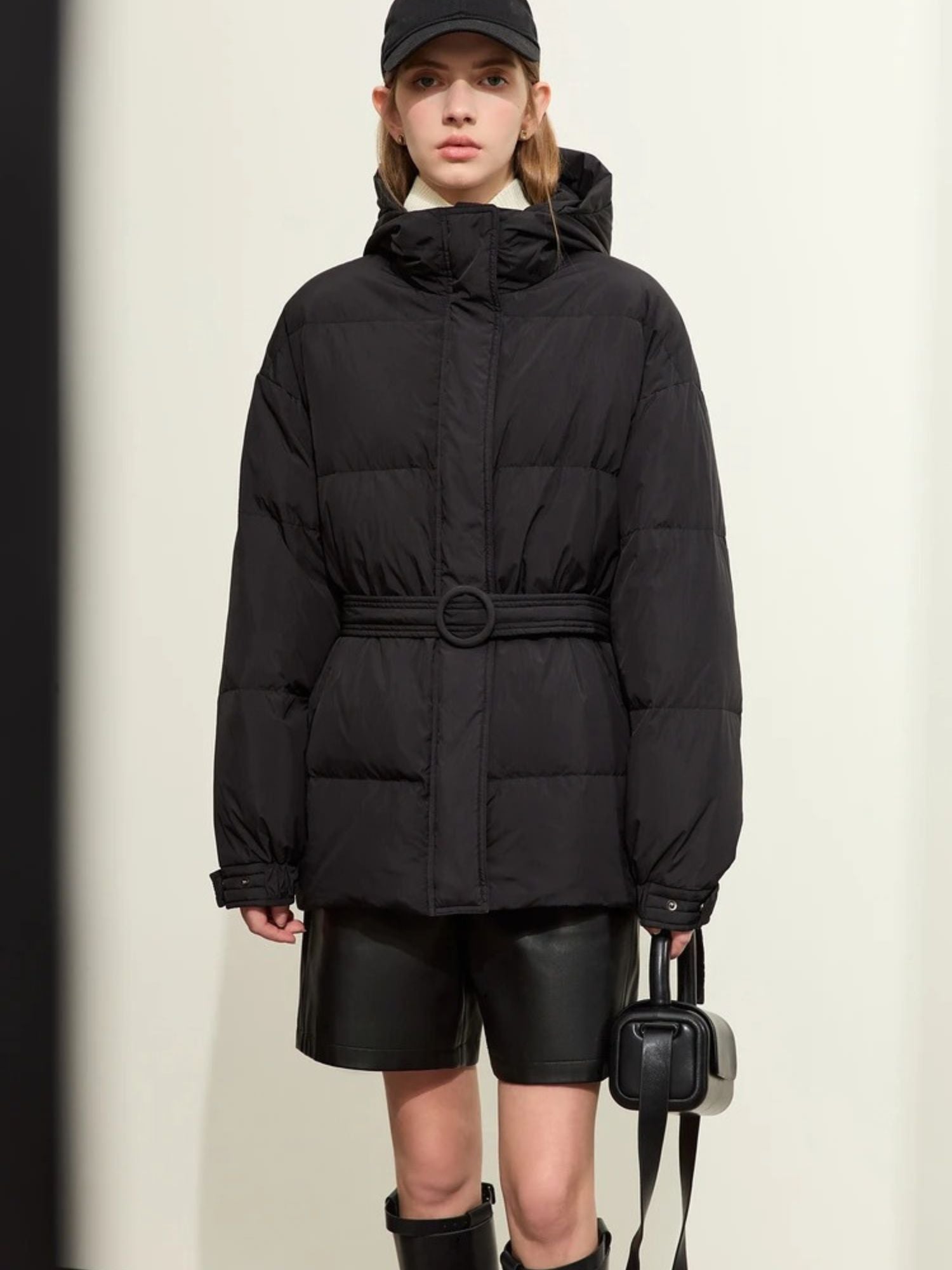 Donsjack Dames Puffer Trendy Met Riem - StudioMarella