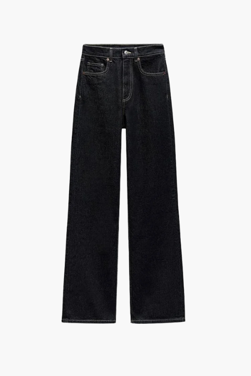 Dames Jeans Set - High Waist Broek met Ceintuur en Jeansjasje