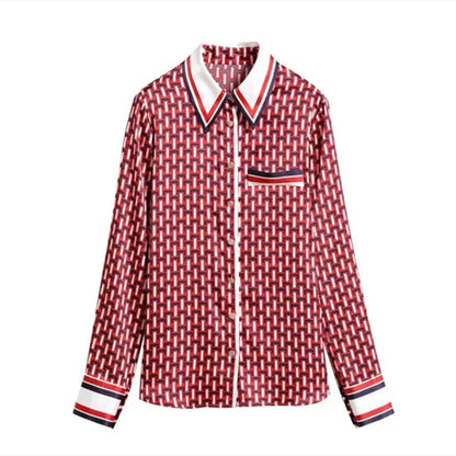 Vrouwen Loose Shirt Lente Zomer Gestreept Comfortabel